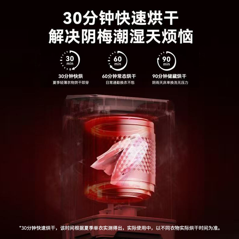 小鸭12公斤全自动波轮洗衣机大容量家用宿舍租房用洗脱一体带烘干高效桶自洁高清大图