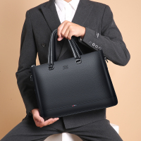 七匹狼男士手提包真皮公文包大容量手提包休闲单肩包商务斜挎包 月销 0