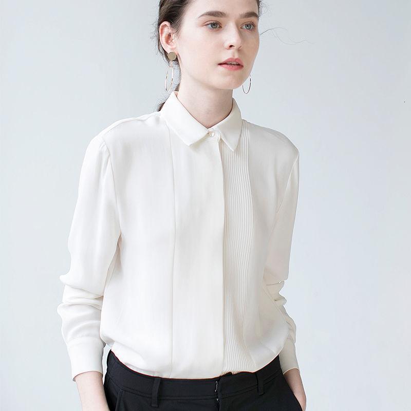 宽松韩版学生风情百褶方领chic雪纺白色衬衫女士长袖白衬衣2020春夏洋