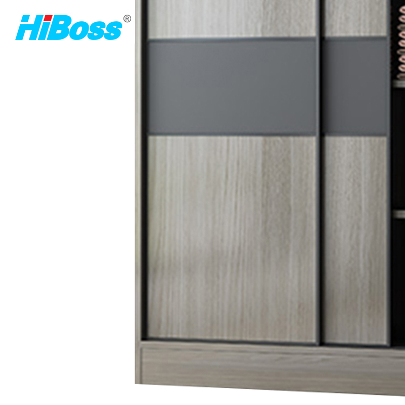 HiBoss 现代小户型主卧衣橱家用储物柜推拉门衣柜 1米主柜高清大图