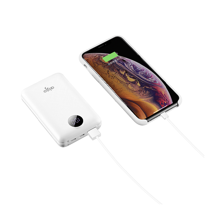 爱国者(aigo) TD03充电宝移动电源 10000毫安 白色高清大图