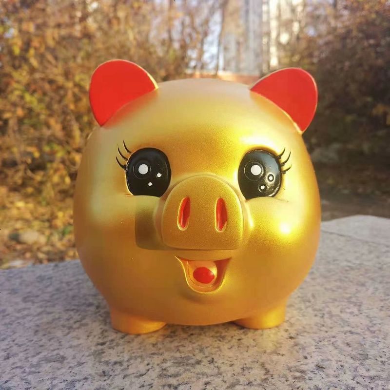 创意可爱猪年卡通金猪大号存钱罐小猪猪儿童储蓄罐储钱罐防摔礼物