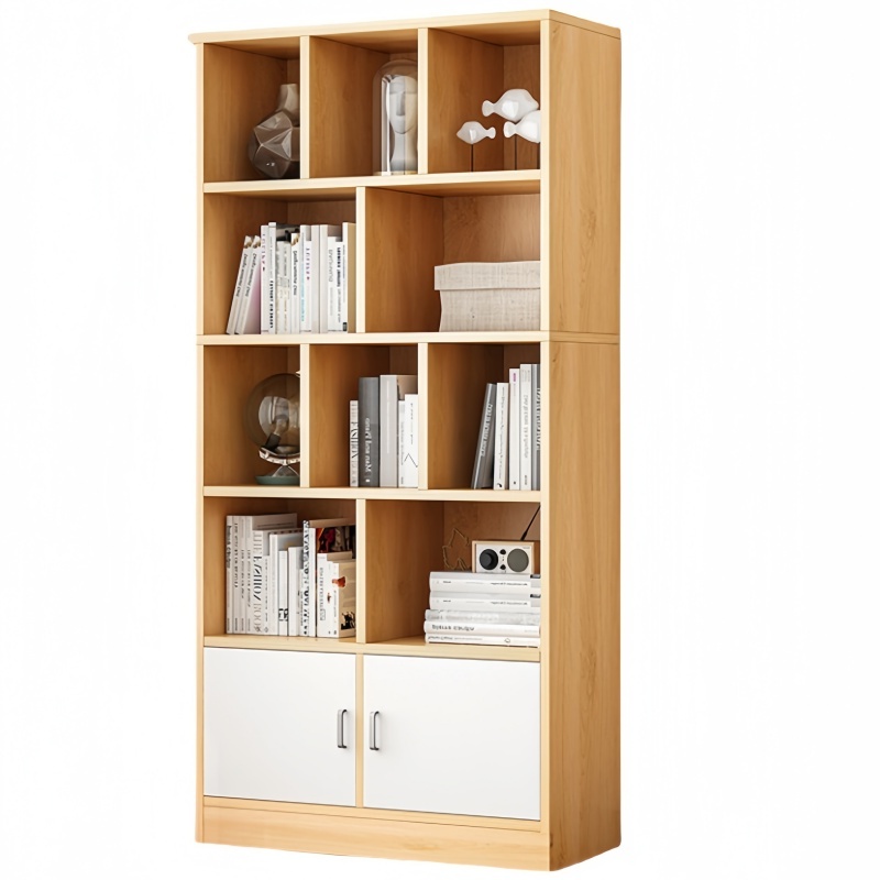 攸形书柜两门80*30*180cm台高清大图