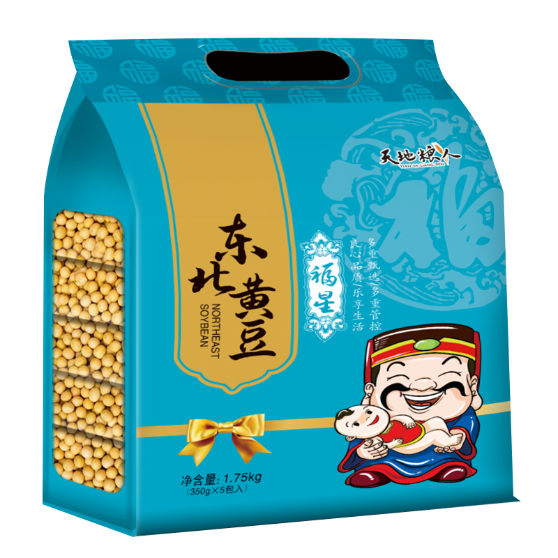 天地粮人 精品黄豆礼袋装(350g*5包 )高清大图