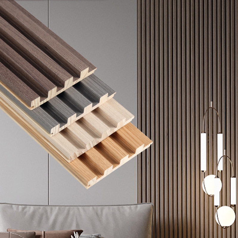 古达实木格栅小长城板凹凸形护墙板轻奢电视墙背景墙木饰面装饰板