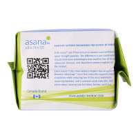 阿莎娜asana 加拿大原装进口超薄棉面日用卫生巾24cm 16P