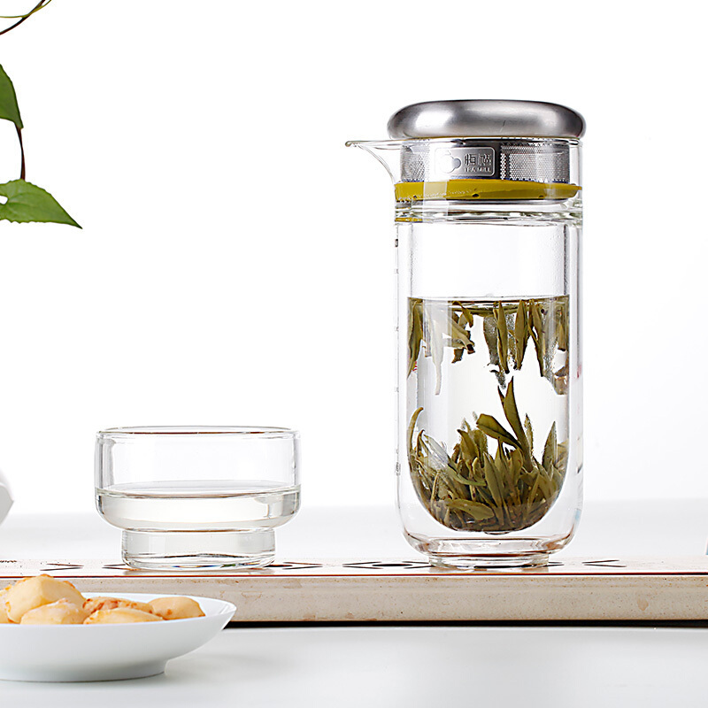 恒福(TEA MiLL) 享逸壶套组 耐热玻璃陶瓷茶具茶杯套装白瓷瓷杯 否 一壶两杯 礼盒装