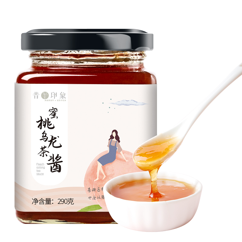 蜜桃乌龙茶酱罐装手工冲饮不添加非气泡水喝的冷泡茶白桃水果茶酱