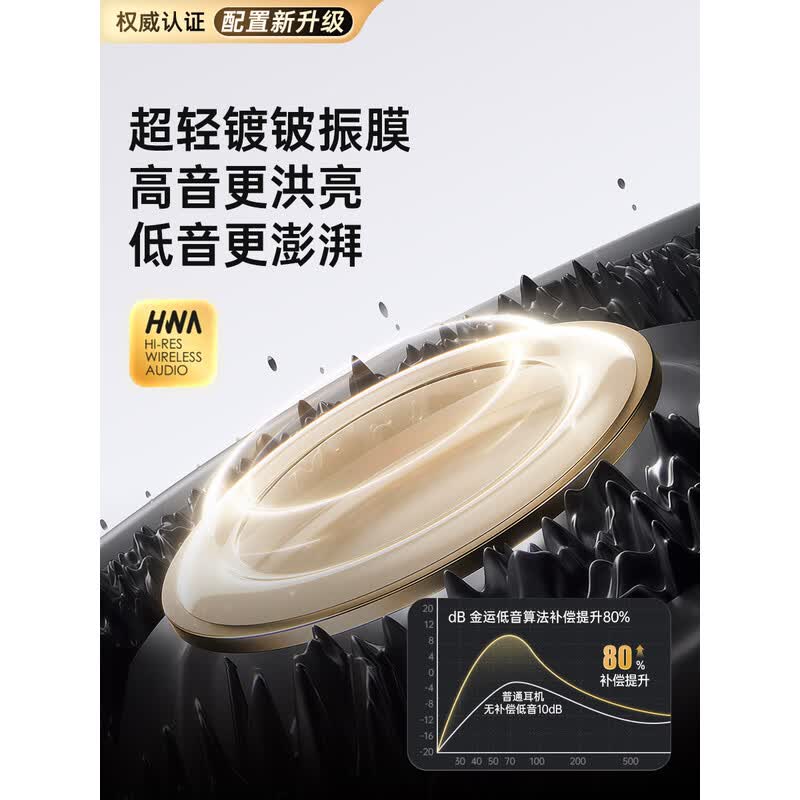 金运i2AI耳夹式耳机 耳机骨传导概念耳夹式无线跑步通话降噪 黑色高清大图