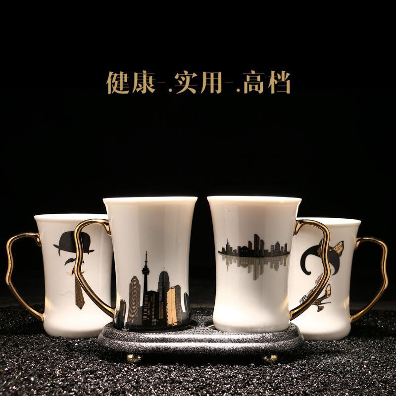 十二星座陶瓷情侣洗漱卫浴套装浴室带底座漱口刷牙杯牙具收纳杯