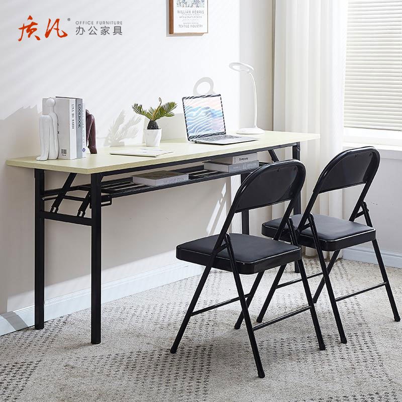 质凡 ZDZ-19简易可折叠培训桌便携长条桌餐桌颜色备注 双层1600*500*750高清大图