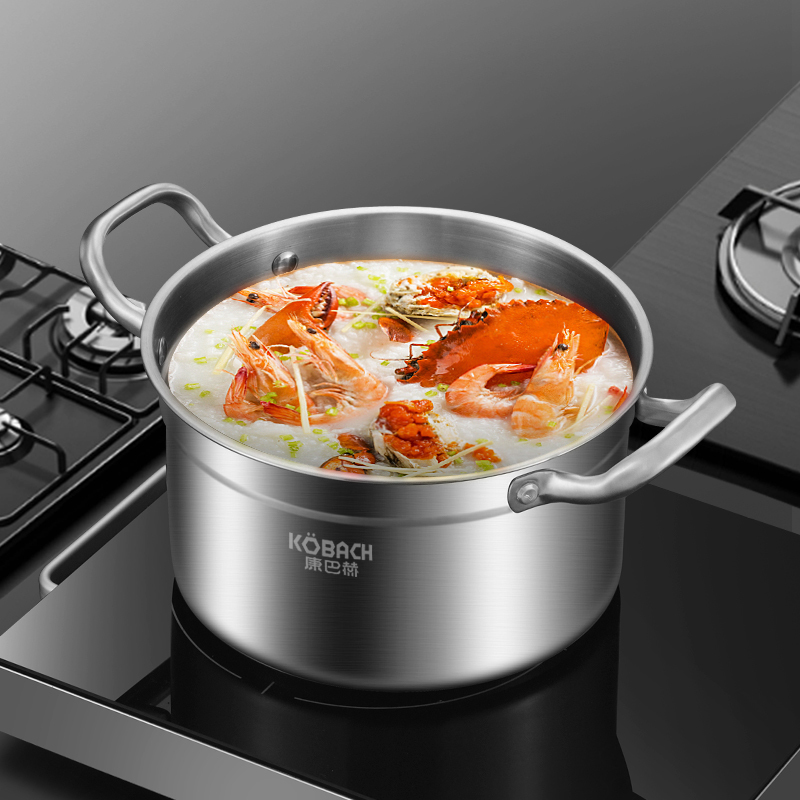 康巴赫中式304不锈钢汤锅24cm