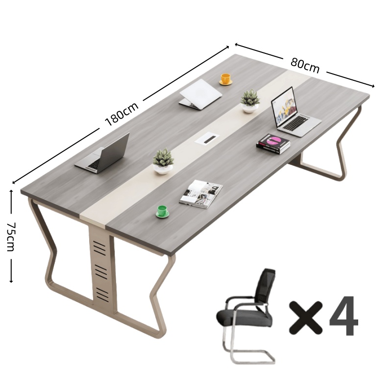 亿洛莱 会议桌+4椅 1.8m 套高清大图
