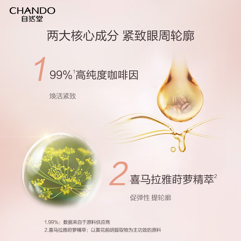 自然堂(CHANDO) 弹嫩紧致抗皱眼霜 15g高清大图