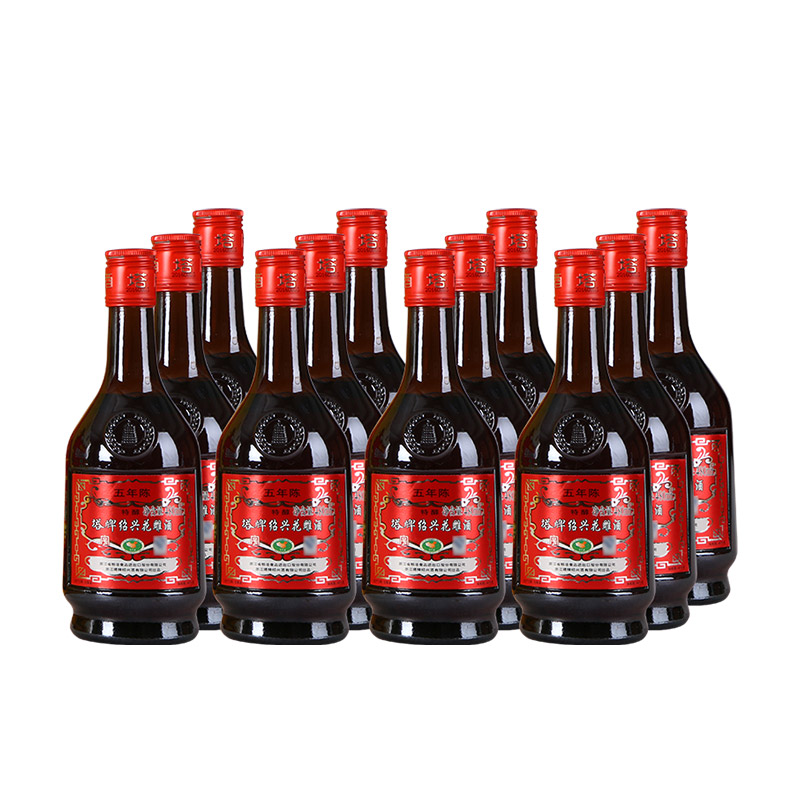 塔牌 绍兴黄酒 五年特醇花雕酒480ml*12瓶整箱手工冬酿加饭酒