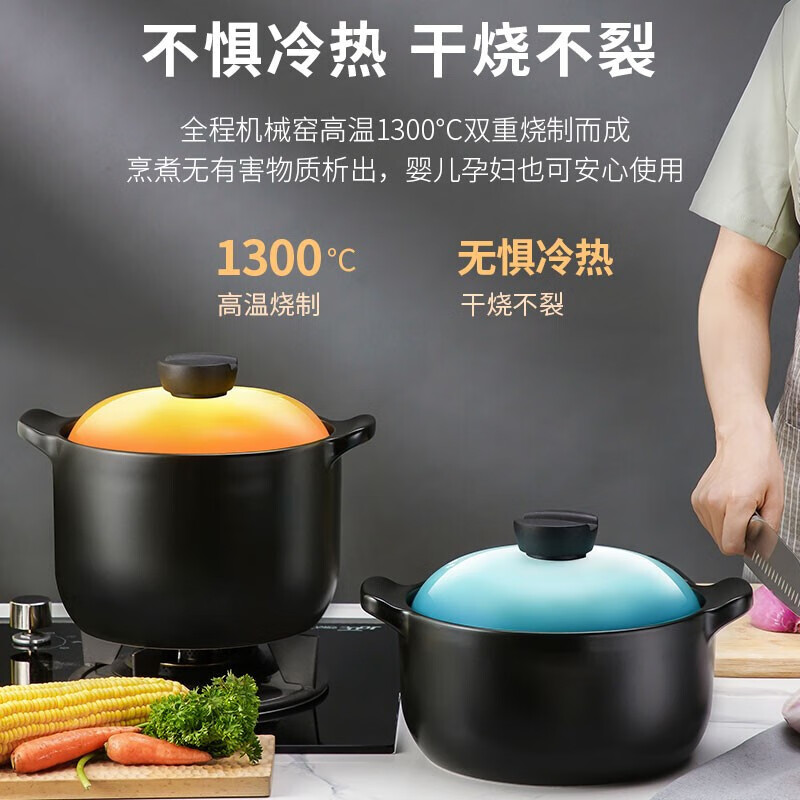 爱仕达(ASD)3.5L陶瓷砂锅汤煲RXC35B3Q高清大图