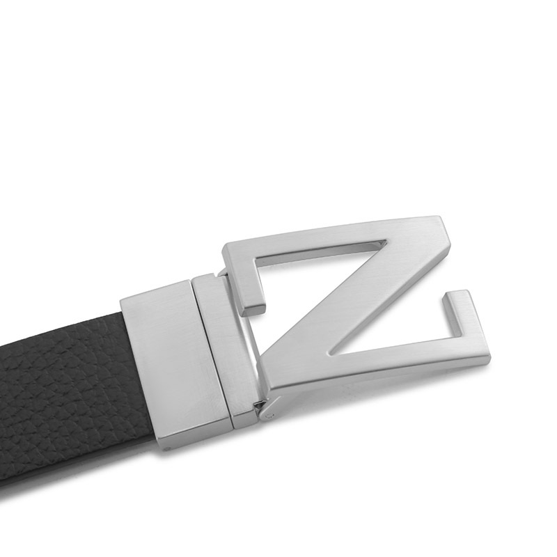 杰尼亚zegna男士牛皮z字扣头可裁剪双面旋转皮带腰带lhbovb027az