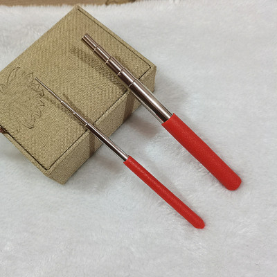 实心五段绕线棒手工编绳线圈制作工具金属卷线器diy饰品手作套装红色