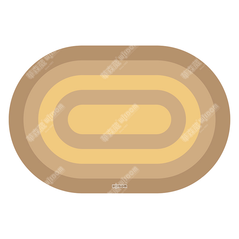椭圆教学毯(跑道)椭圆教学毯(树叶) 米色