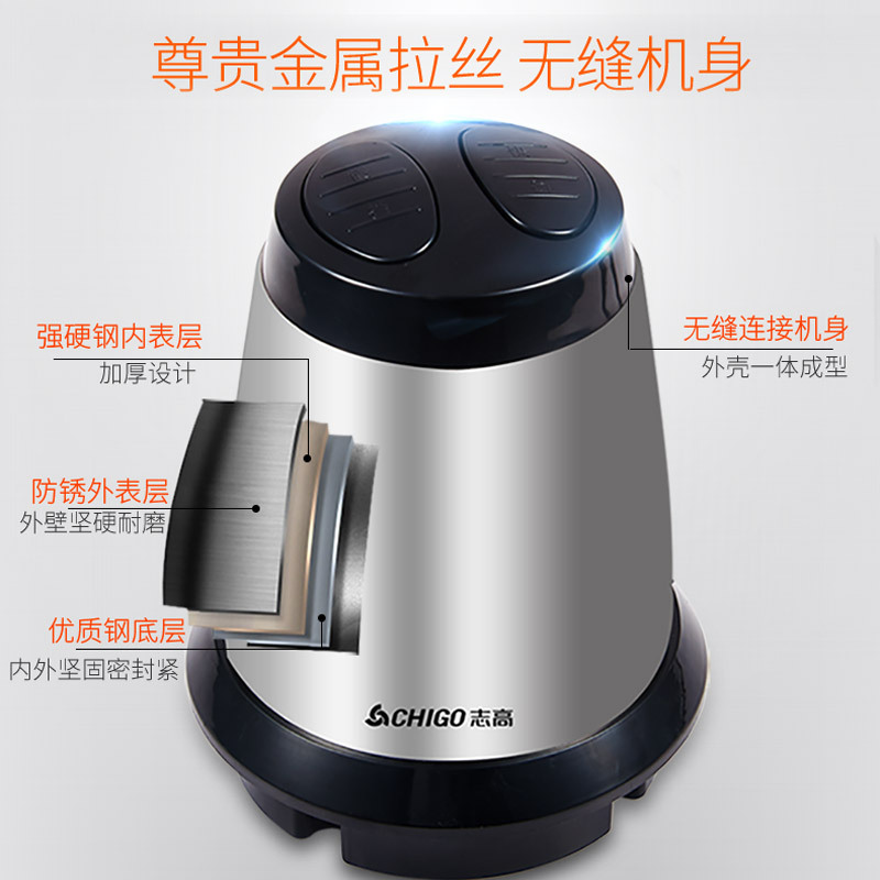 志高(CHIGO)绞肉机ZG-L805(1.2L)两档不锈钢机头加厚玻璃杯搅肉机搅拌机碎肉机料理机单刀