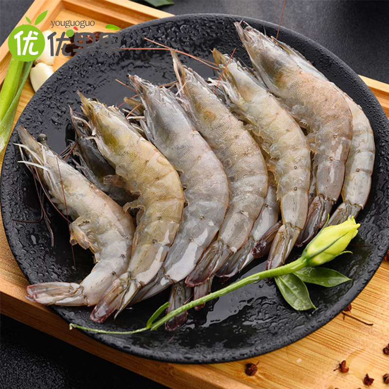 [顺丰]盐冻青岛大虾带箱 3斤鲜活速冻海鲜水产化冻后长约12-15厘米/只