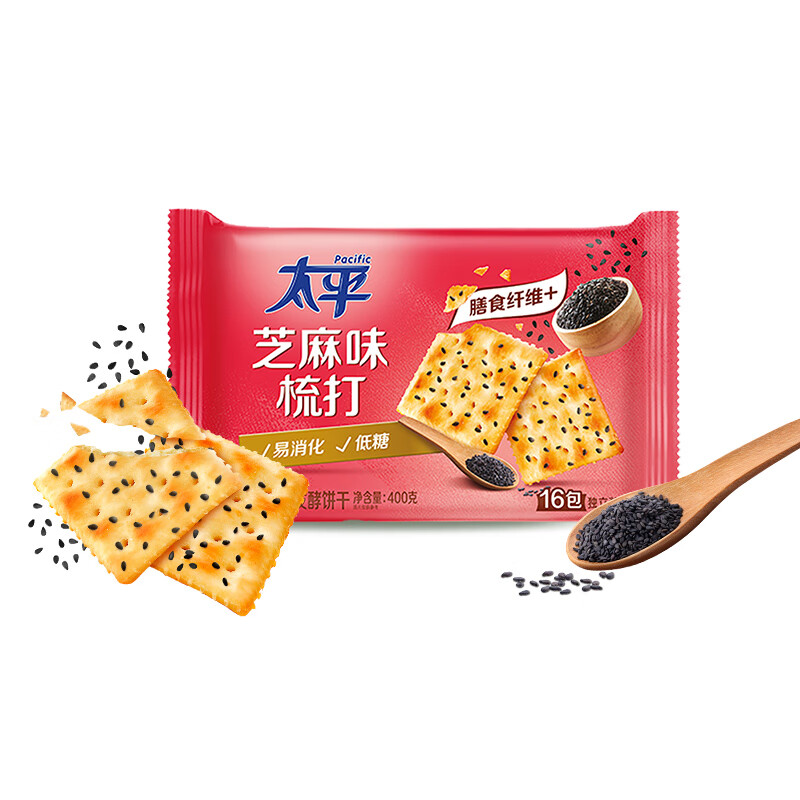 太平 苏打饼干 400g*12 箱(口味随机)高清大图