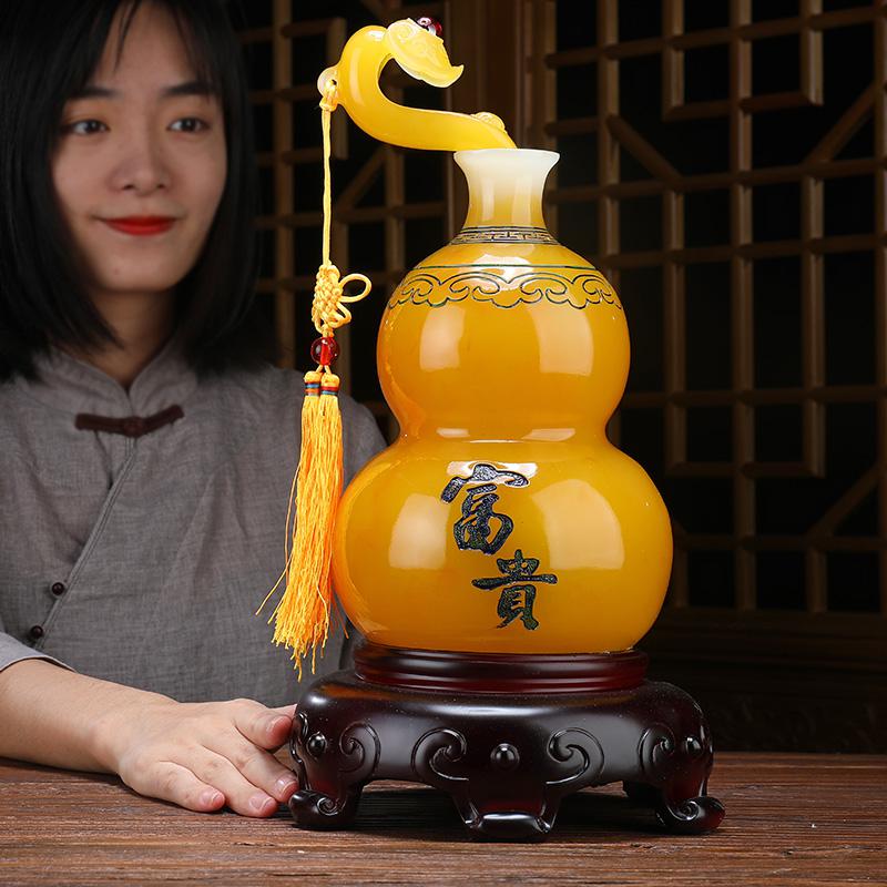 美帮汇酒柜装饰品客厅摆件现代简约家居电视柜富贵葫芦摆设乔迁新居礼品高清大图