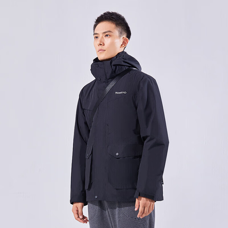 探路者 秋冬户外防风羽绒服 铁蓝灰-男XXL
