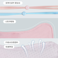 透气防晒口罩女护眼角立体口鼻脸罩防紫外线夏季薄款冰丝面罩-云墨黑+冰川灰