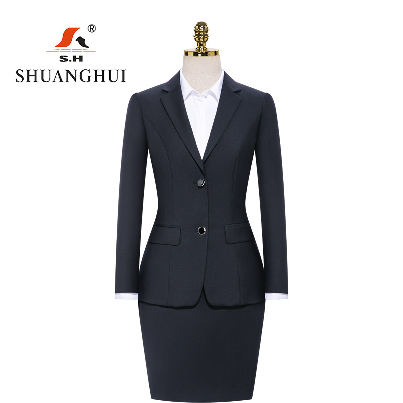 双惠女款西服套装SH7001-2，主面料：70毛/155-175（一衣一裤）