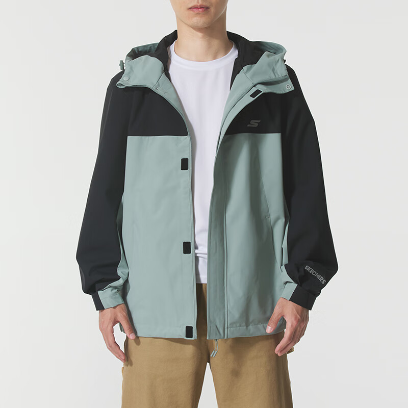 斯凯奇(Skechers)男装新款运动服跑步健身训练防风衣休闲夹克外套P225M275-00NA ZP高清大图