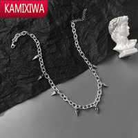 KAMIXIWA钛钢项链男潮嘻哈冷淡风女设计感轻奢小众高级感锁骨链秋冬毛衣链