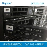 鑫云(Singstor)SS300G-24S磁盘阵列24盘位4K视频编辑光纤共享NAS网络存储 升级至四万兆 144T