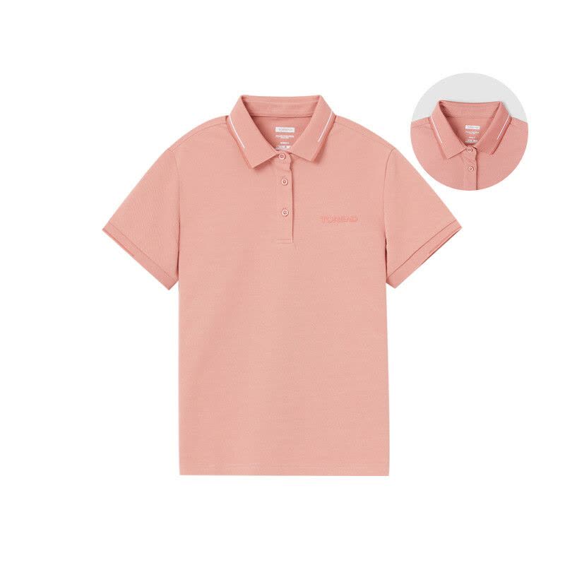 探路者户外t恤女带领子 短袖T恤 22春夏季新款户外舒适透气女式POLO衫半袖TAJK82745图片