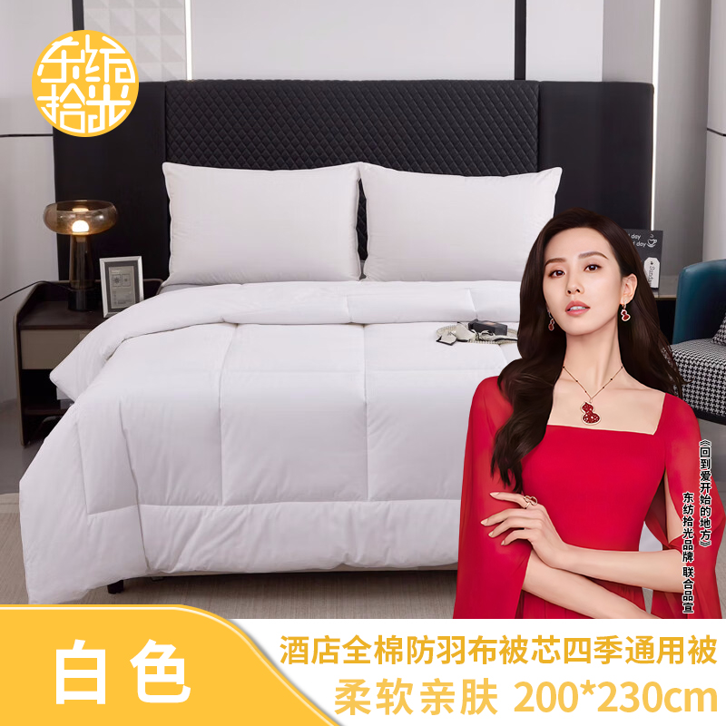 东纺拾光DF3014 酒店全棉防羽布被芯四季通用被200*230cm 白色(单位:件)高清大图
