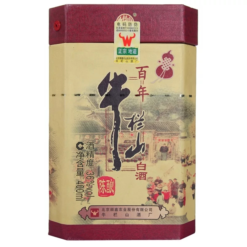 牛栏山二锅头 36度牛栏山 百年陈酿 经典三牛 400ml 单瓶装
