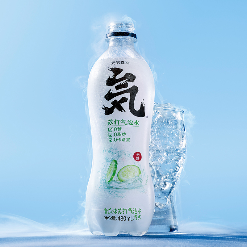 元気森林 无糖青瓜味苏打气泡水饮料480ml*15瓶元气森林元气水