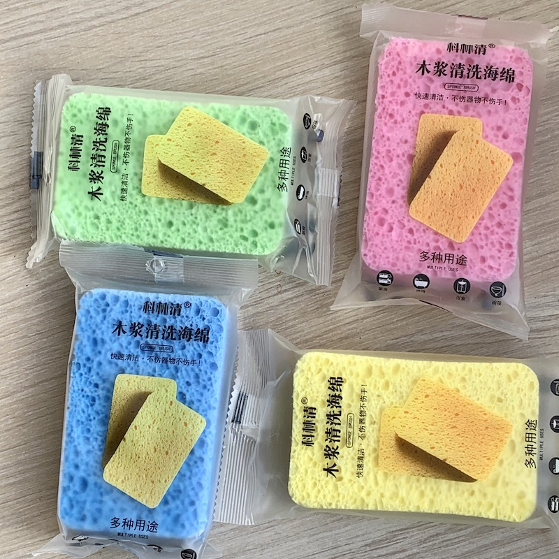 科林清【全棉木浆棉10片】百洁布海绵擦 去油污洗碗巾刷锅刷碗布白洁布奇妙洁净海绵擦地板浴室清洁钢丝球百洁布墩布