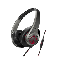 铁三角(Audio-technica) ATH-AX5iS GM 便携式头戴式手机通话耳机耳麦 暗灰色