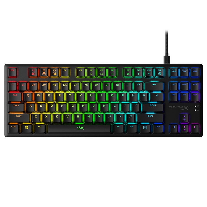 极度未知(HyperX)阿洛伊 Origins Core起源竞技版RGB游戏机械键盘 赛博朋克 87键水轴 黑色