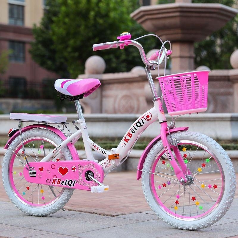 儿童18寸折叠自行车女孩6到16岁中小学生单车18 20 22寸高清大图
