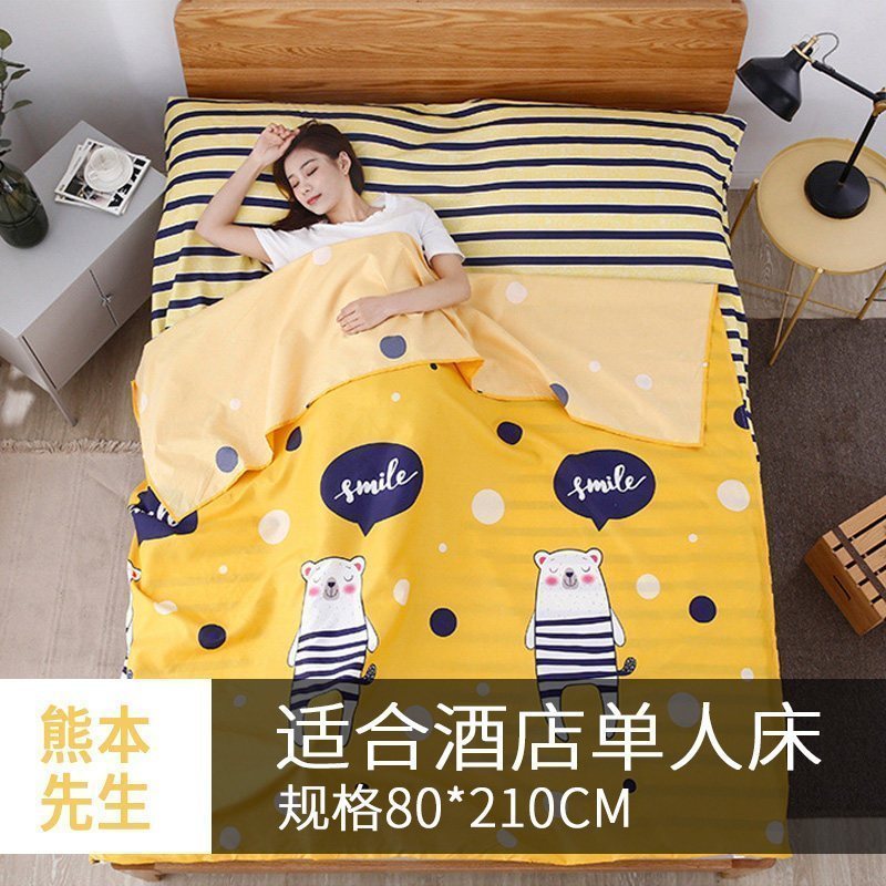 美帮汇旅行住酒店隔脏睡袋大人便携式外出床单可出差轻薄旅游高清大图