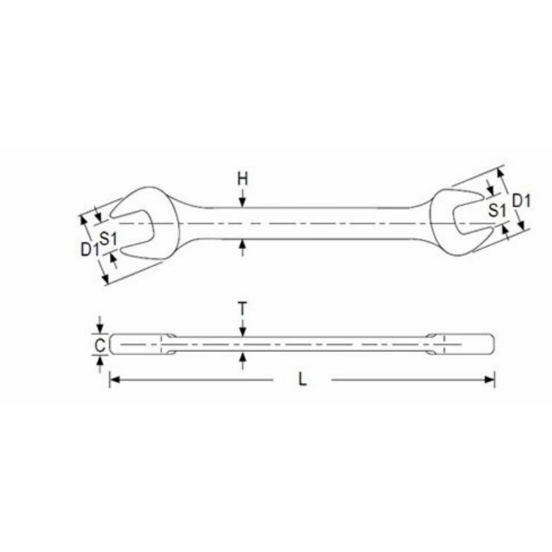 史丹利 Stanley93-394-1-22公制开口扳手10 x 12mm