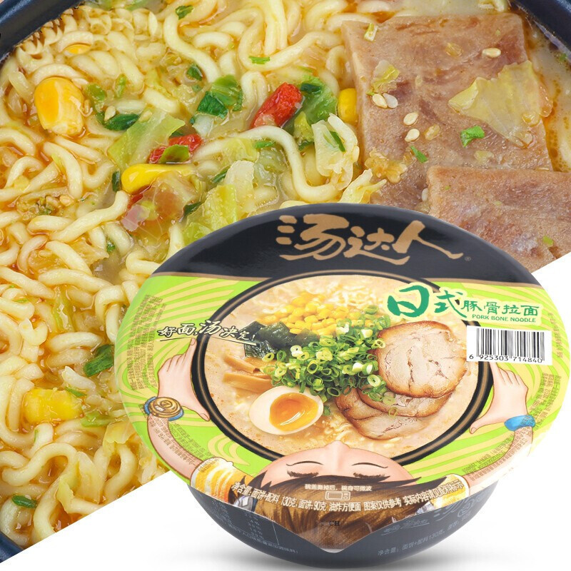 汤达人 日式豚骨 碗面 130g x12