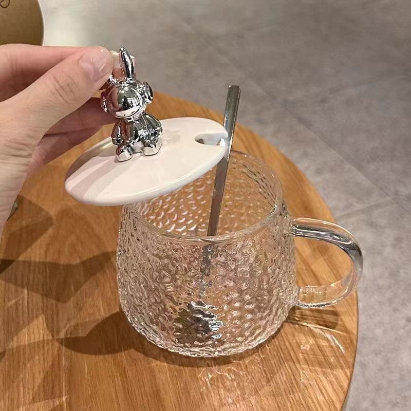 [补贴10%]日式玻璃杯网红水杯带把手茶杯早餐学生女咖啡牛奶杯子便携