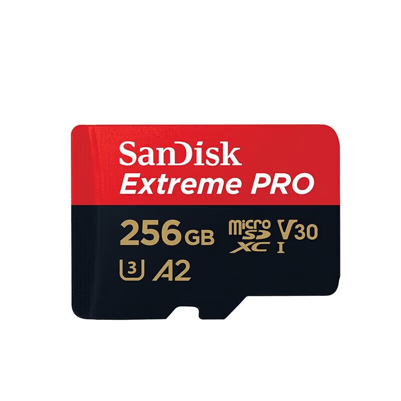 闪迪SanDisk TF卡大容量高速内存卡256GB[200MB/s 4K专业超极速红黑卡]高清大图