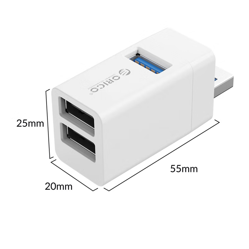 奥睿科(ORICO) USB3.0分线器扩展坞拓展坞hub 三合一一拖三转换器 直插式接口转换头迷你MINI-U32高清大图