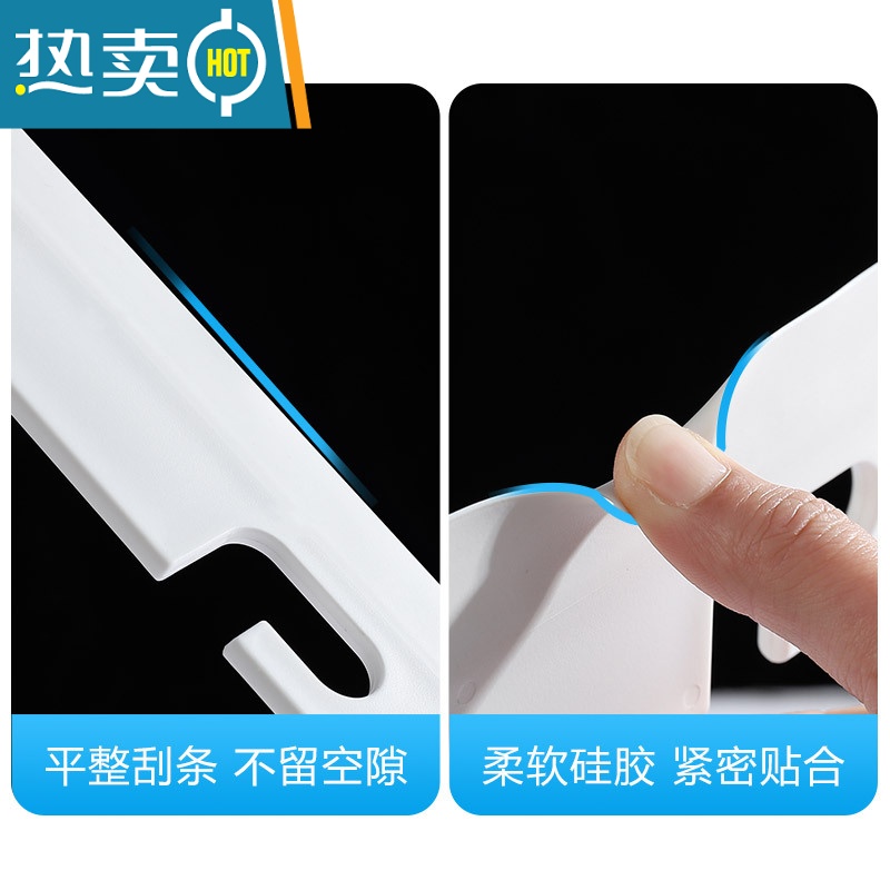 敬平优思居迷你刮水器家用擦玻璃清洁工具厨房卫生间镜子瓷砖台面刮刀 白色 送挂钩擦玻璃器高清大图