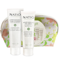 [效期至2022-5-30]NATIO娜迪奥焕活新肌系列套装护肤套装绿色袋子温和清洁控油175g清爽保湿补水适合各种肤质