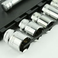 14件套汽修工具套装 10mm系列快速棘轮扳手套筒组套 套筒扳手机修工具